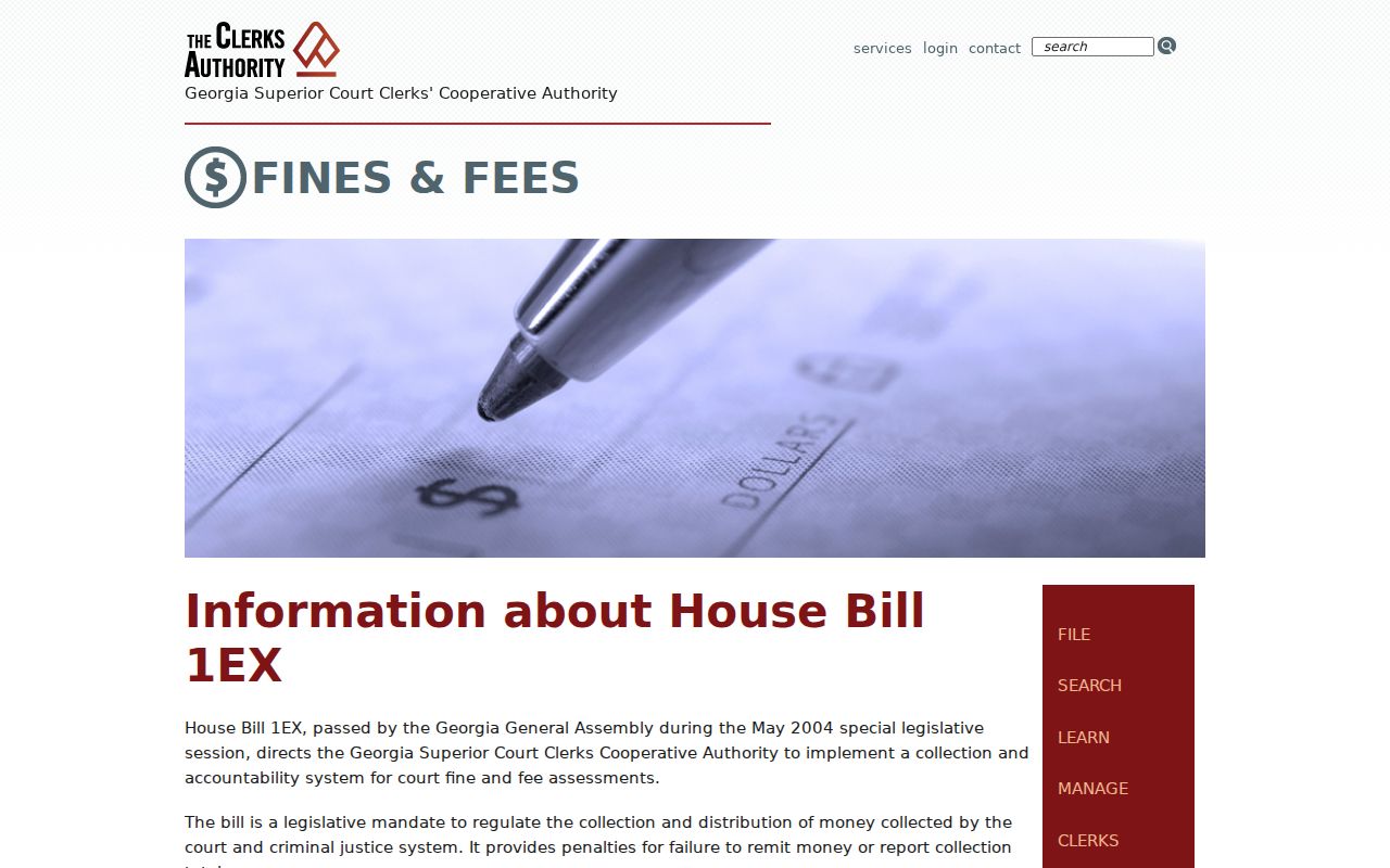 GSCCCA fines and fees resource separate from Twiggs court files