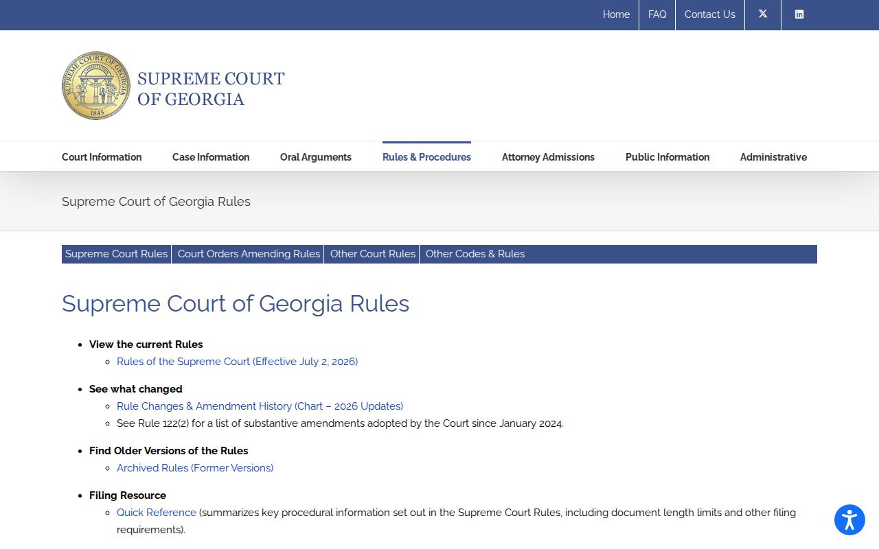 Twiggs County criminal docket rules source from the Supreme Court of Georgia